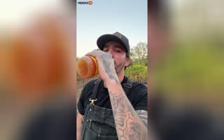 Guy Thinks Drinking Straight Apple Cidar Vinegar is Easy, HUGE Mistake!