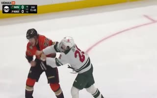 NHL Star Connor Dewar Lands Some Bombs During A Fight Against Ducks Defenseman