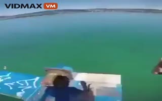 This is why you ALWAYS look before you jump into water!