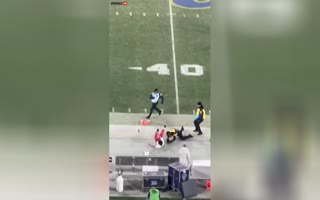 Security Lays Down An Absolutely DEVASTATING Tackle On Fan Who Rushed The Field At UCLA Game 