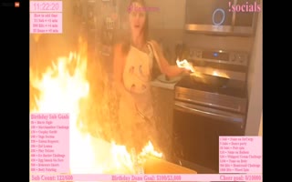 The Worlds Dumbest Social Media Influence Damn Near Burns down her Apartment while Live Streaming