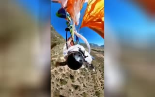 Paraglider Saves Himself from Certain Death at the Very Last Second!