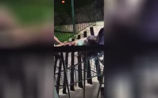 Kalamazoo Police Drag a Man Down the Steps, Face Meets ALL the Concrete