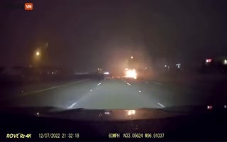 Horrific Accident Caught On Dashcam As Two Cars Raced On Texas Highway