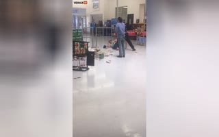 Low Prices with a Dose of Taser! Women freaks in Walmart, Gets Put down HARD!