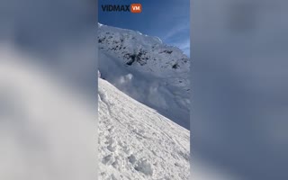 Avalanche Takes Out A Bunch Of Skiers In Austria