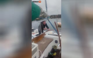 WASTED Dude Gets Busted Trying to Steal a Boat, Gets Caught and Forced to Swim to his Own