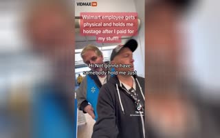 Walmart Door Checker Thinks his Job is Harassing People for No Reason