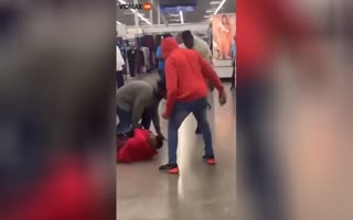 Knife Wielding Man Taken Down with a Shot to the Skull with a Checkout Lane Divider