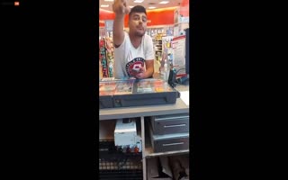 Convenience Store Owner Tells Loudmouth The Get Out, Loud Mouth Plays The Race Card And Proceeds To Pull Out His Little Allah Cockbah