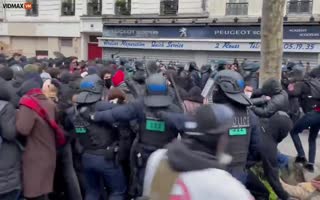 French Pres. Macron's Plan to Raise the Retirement Age 2 years Causes Nationwide Protests, Police Respond with Excessive Force