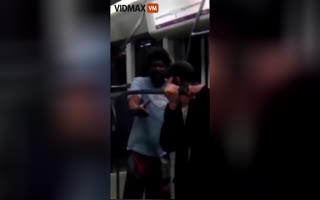 Man Pulls Out Sword To Save His Friend Getting Assaulted On Bus