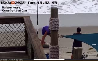Florida Man Facing Charges After Being Caught On Video Beating A Shark To Death With A Hammer