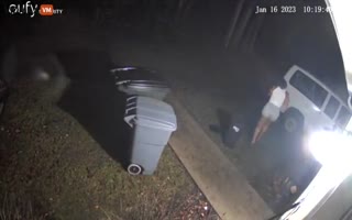 WTF!? Camera's Catch one Girl Sneaking Out of the House, But Something Else Creeps In