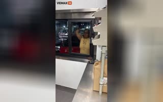 Big Bertha Smashes Through a Burger King Window Over a 'Disrespectful' Comment