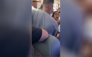 Guy Refuses to Give a Seat for Another Guy's Girlfriend So She Attacks Him