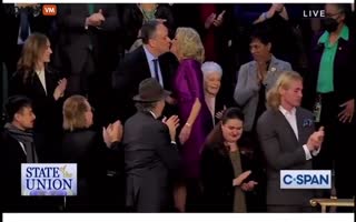 What in the Swinger is Going on Here? Jill Biden Kisses Kamala Harris's Husband on the Lips at the SOTU