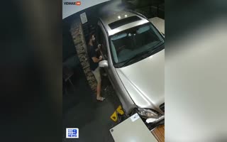 INSANE Boyfriend Drives Through McDonald's Front Doors To Attack Girlfriend