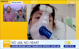 Australian woman is refused a life-saving heart transplant because she refused to get vaccinated.