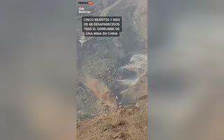 Giant Mine Collapses In China Causing A Tidal Wave Of Earth, Burying Dozens Alives
