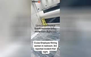 Cruise Ship Employee Gets Busted Trying to Film Children Hiding In the Women's Bathroom