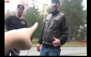 CRAZY Karen Shows Up to Harass the Biker Gang 'Hell's Angels' at their Maine Compound