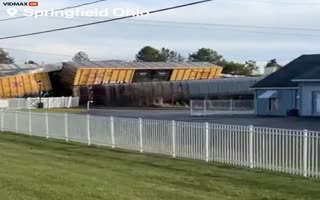 WTH? Watch As Another Norfolk Southern Train Derails In Ohio, Residents Are Told To Shelter In Place