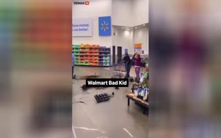 Uncontrollable Child Destroys Plants in Walmart, Assaults her Grandmother and Onlookers