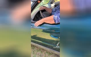 Old Woman In a Church Parking Lot Backs into a Ladies Car, Berates the Woman She Hits, and then Refuses to Provide her Info