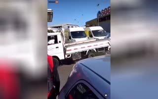 Man Attempts to Kill his Coworkers with a Truck Bed