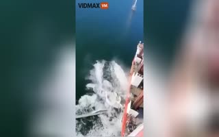 Crane Cable Snap Sends a Massive Wind Turbine Down to meet the Little Mermaid and Become a Coral Reef