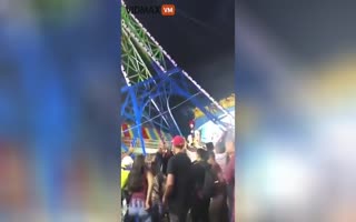 Wild Moment Carnival Attendees Have to Save the Ride from Toppling