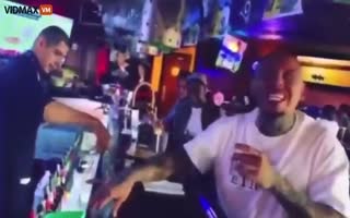 Big Dude Takes a $1,000 Bet to Drink 50 Patron Shots in Sequence, Gets Carried Out like a Baby within 20 Minutes