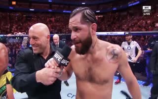 Jorge Masvidal calls President Trump the greatest of all time, leads crowd in one last chant of Let's Go Brandon as he retires