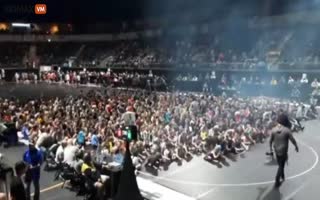 Massive Group Of Young kids at the Adidas Wrestling Nationals in Missouri chant 'Let's Go Brandon'