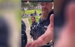 Denton, MD Police Stand Idly By as a Biker Argues, Threatens and then Smashes a Families Front Door