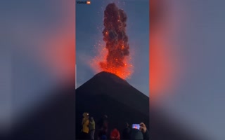 Father Takes His Kid to See the Volcano In Person, Gets to Play 'The Floor is Lava' FOR REAL!!