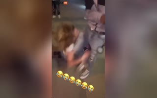 Interracial Couple Walking Up the Street Get Surrounded and Attacked by a Group of Gang Members, Cowards Even KO the Girl Protecting Her KO'd Man