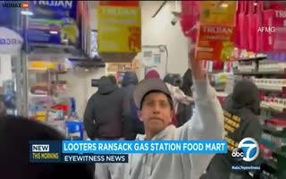 Compton Gas Station Store Gets Ransacked in Mere Seconds by a Massive Crowd of Hoolums