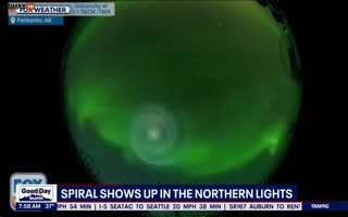 Aliens or Space X Rocket Fuel? Weird Spiral in the Sky Stuns Onlookers Viewing the Northern Lights