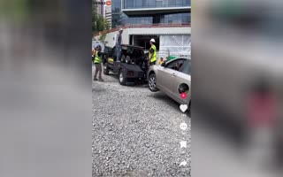 Hispanic Construction Workers Surround a Repoman and DEMAND He Takes Their Co-Workers Car off the Lift and then Chase Him Off