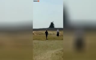 Mud Volcano Eruption Leaves Onlookers Running for Their Lives
