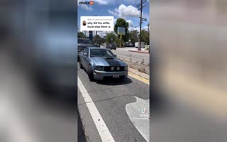 Wild Road Rage In Los Angeles Involving A Mustang Leaves Several Cars Smashed