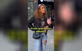 Brainwashed Girl Believes No One Can Be Racist Against Whites, Then Gets VERY Racist