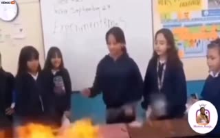 Japanese Science Class Experiment Disaster, Kids Get Engulfed in Flames