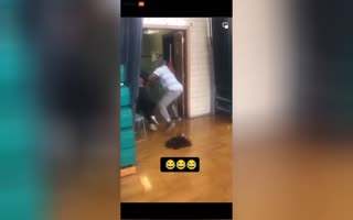 Teacher Comes In Like a Wrecking Ball to Stop Two Students From Fighting