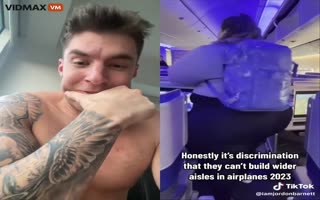 Tik Toker 'Big Curvy Olivia' Thinks Airplane Aisles Are Discriminatory Because She Doesn't Fit