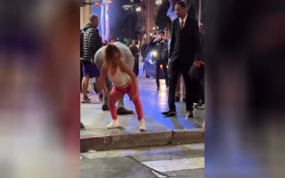 TeeTee Loses Her Damn Mind on the Hollywood Strip, Attacks Random People, Friend Fails to Bring Calm