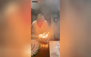 Turning Grandma's Birthday Cake Into a Camp Fire Was Probably a Bad Idea