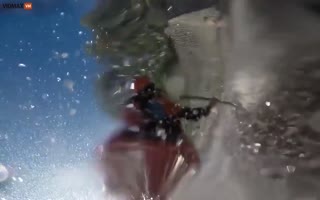 POV: Two Thrill Seekers Turn Kayaks and a Fast-Moving Drainage Ditch Into a Helluva Thrillride